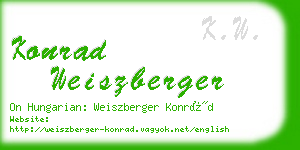 konrad weiszberger business card